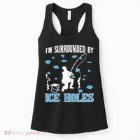 Funny Ice Fishing Sayings For Fishing Grandpa Dad Women's Tank Top thumb 0