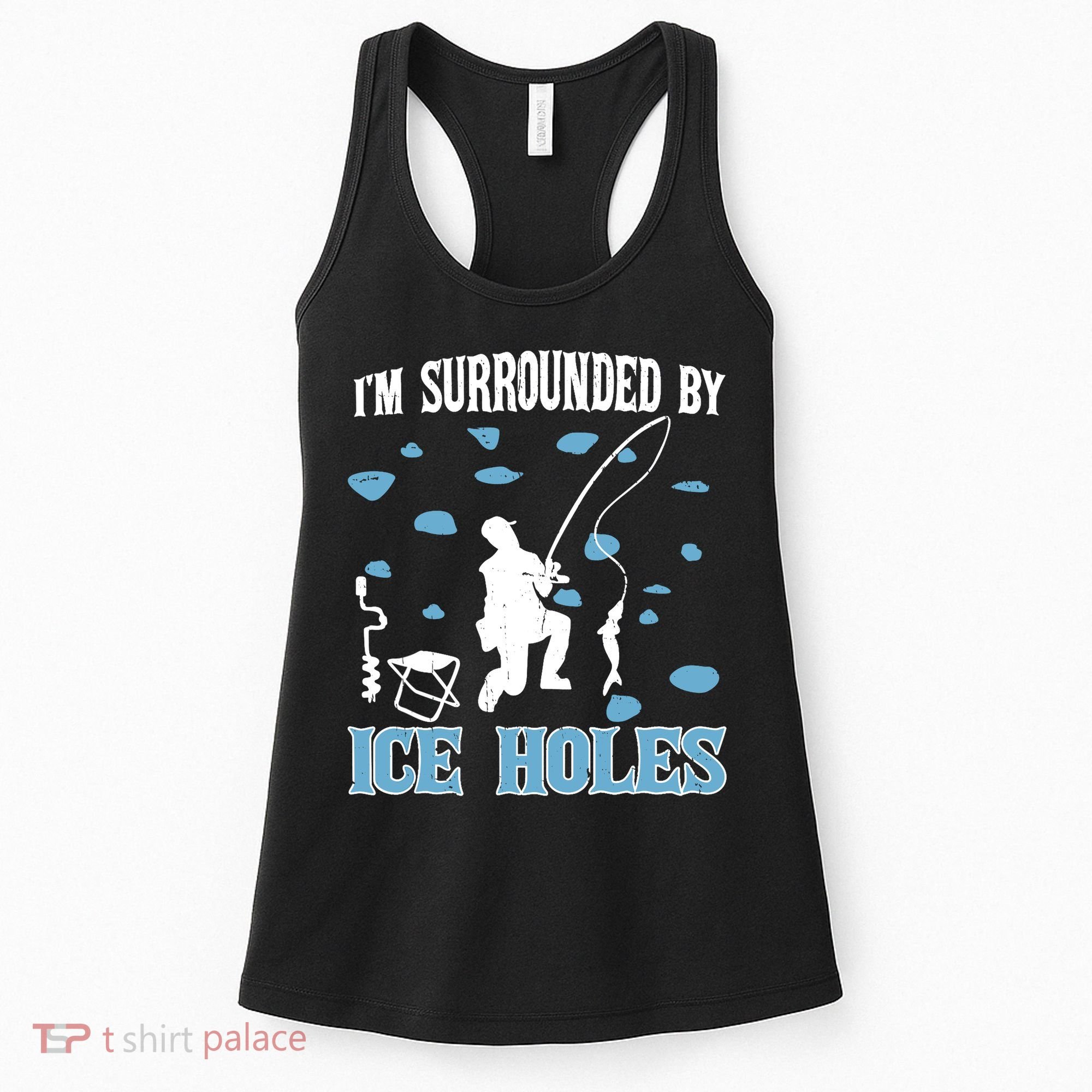 Funny Ice Fishing Sayings For Fishing Grandpa Dad Women's Tank Top