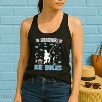 Funny Ice Fishing Sayings For Fishing Grandpa Dad Women's Tank Top thumb 2
