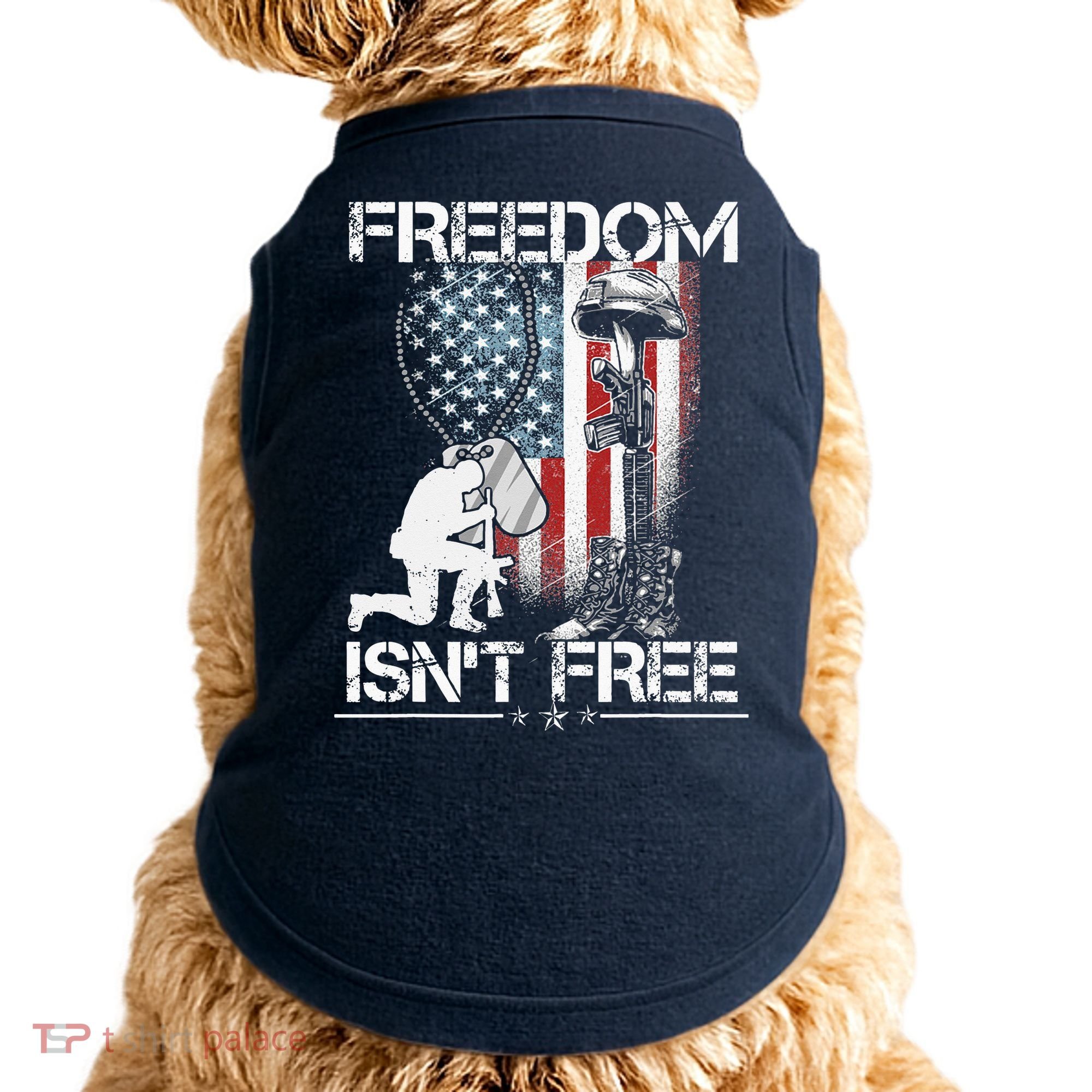 Freedom Isn't Free Fourth Of July Doggie Tank
