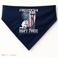 Freedom Isn't Free Fourth Of July USA-Made Doggie Bandana thumb 0
