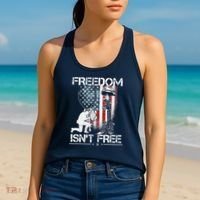 Freedom Isn't Free Fourth Of July Women's Tank Top thumb 2