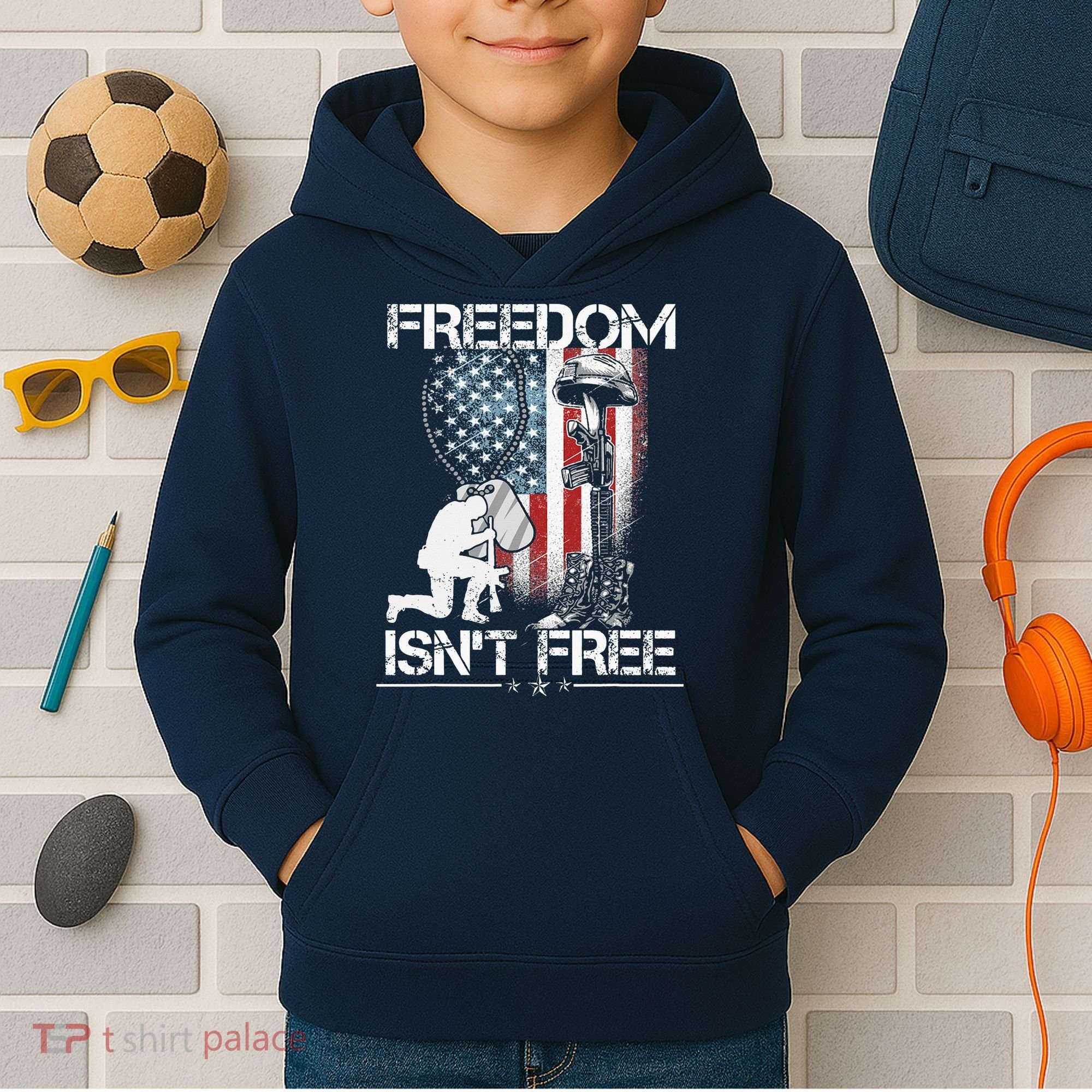 Freedom Isn't Free Fourth Of July Kids Hoodie