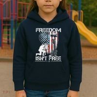 Freedom Isn't Free Fourth Of July Kids Hoodie thumb 3