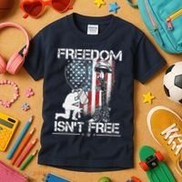 Freedom Isn't Free Fourth Of July Kids T-Shirt thumb 3