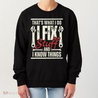 Funny I Fix Stuff T Mechanic Engineer Garage Women's Sweatshirt thumb 0