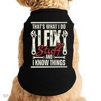 Funny I Fix Stuff T Mechanic Engineer Garage Doggie Tank thumb 0