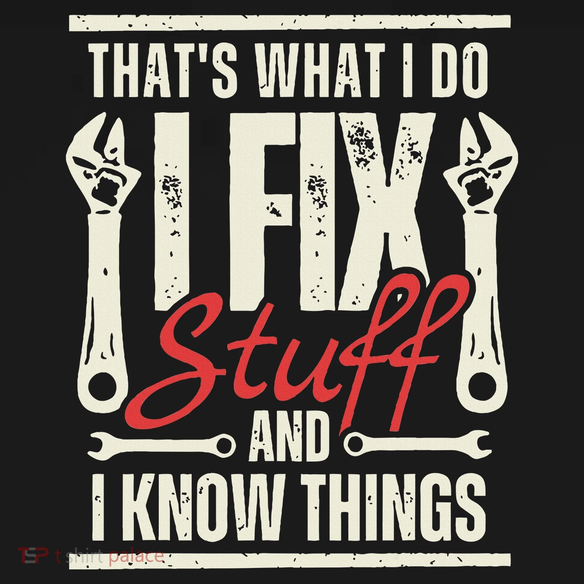 Funny I Fix Stuff T Mechanic Engineer Garage Doggie Tank