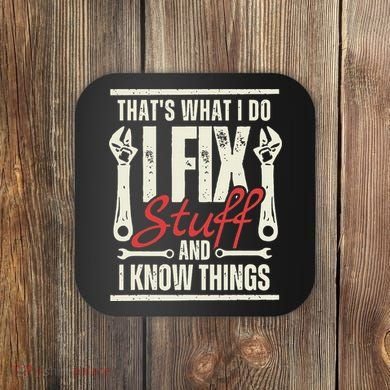 Funny I Fix Stuff T Mechanic Engineer Garage Coaster