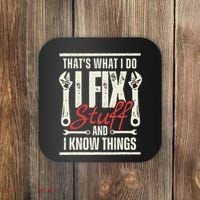 Funny I Fix Stuff T Mechanic Engineer Garage Coaster thumb 0