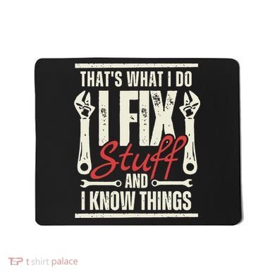 Funny I Fix Stuff T Mechanic Engineer Garage Mousepad