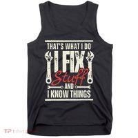 Funny I Fix Stuff T Mechanic Engineer Garage Tank Top thumb 0