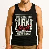 Funny I Fix Stuff T Mechanic Engineer Garage Tank Top thumb 3