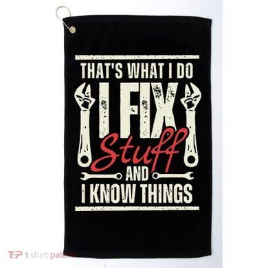 Funny I Fix Stuff T Mechanic Engineer Garage Golf Towel