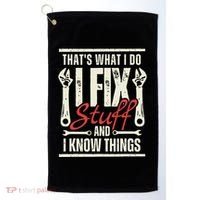 Funny I Fix Stuff T Mechanic Engineer Garage Golf Towel thumb 0