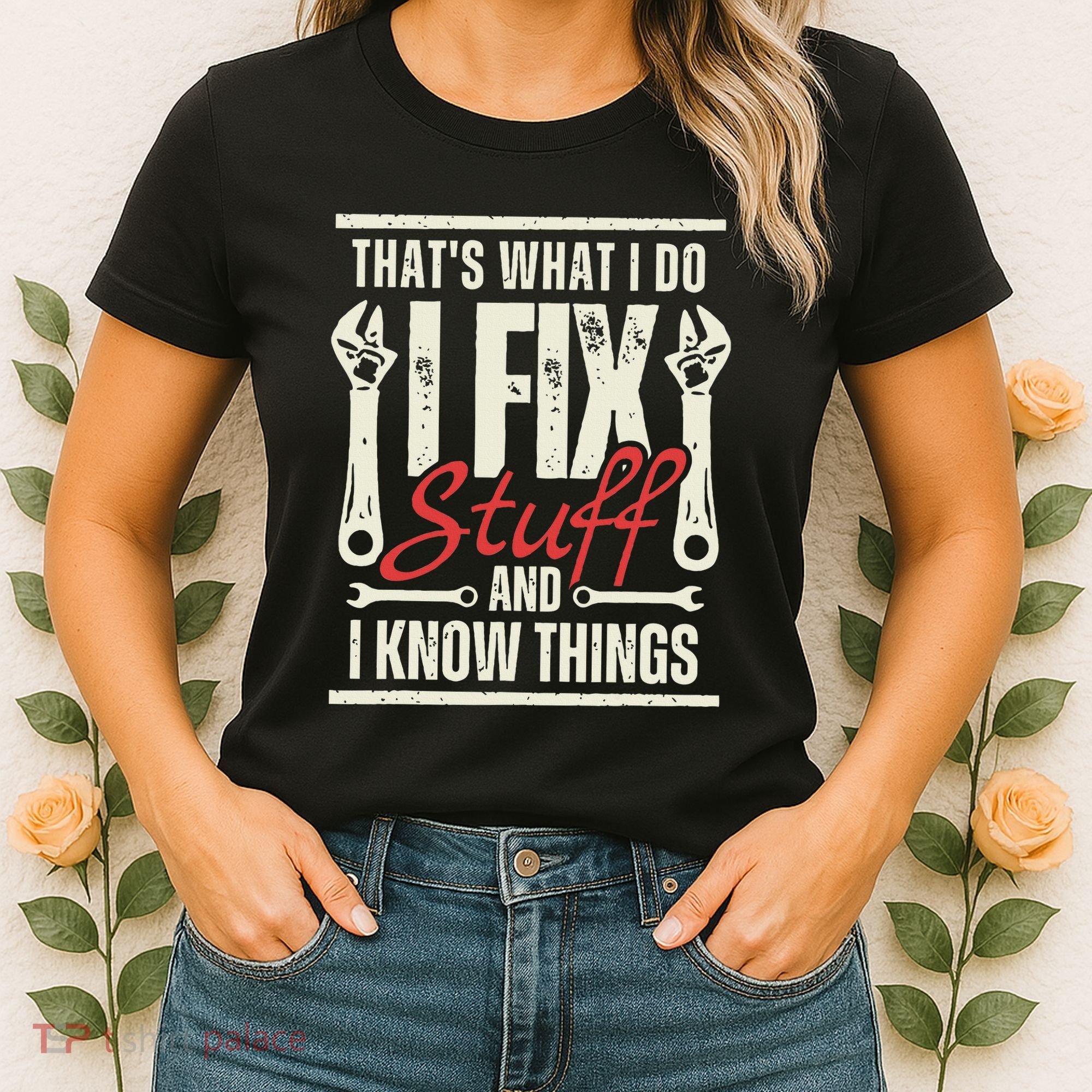 Funny I Fix Stuff T Mechanic Engineer Garage Women's T-Shirt