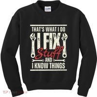 Funny I Fix Stuff T Mechanic Engineer Garage Kids Sweatshirt thumb 0