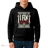 Funny I Fix Stuff T Mechanic Engineer Garage Kids Hoodie thumb 4