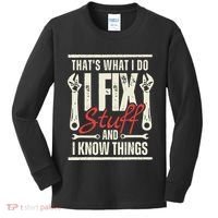 Funny I Fix Stuff T Mechanic Engineer Garage Kids Long Sleeve Shirt thumb 0