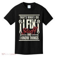 Funny I Fix Stuff T Mechanic Engineer Garage Kids T-Shirt thumb 0
