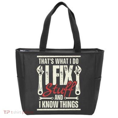 Funny I Fix Stuff T Mechanic Engineer Garage Tote Bag