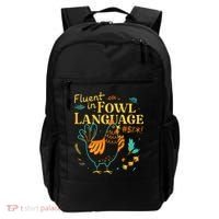Fluent In Fowl Language Funny Novelty Chicken Lover Backpack thumb 0