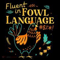 Fluent In Fowl Language Funny Novelty Chicken Lover Ornament thumb 1