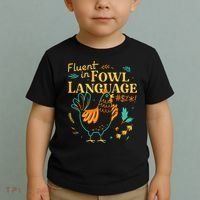 Fluent In Fowl Language Funny Novelty Chicken Lover Toddler T-Shirt thumb 2
