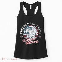 Freedom IsnT Free Thank You Veterans Memorial Day Patriotic Women's Tank Top thumb 0
