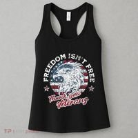 Freedom IsnT Free Thank You Veterans Memorial Day Patriotic Women's Tank Top thumb 3