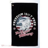 Freedom IsnT Free Thank You Veterans Memorial Day Patriotic Golf Towel thumb 0