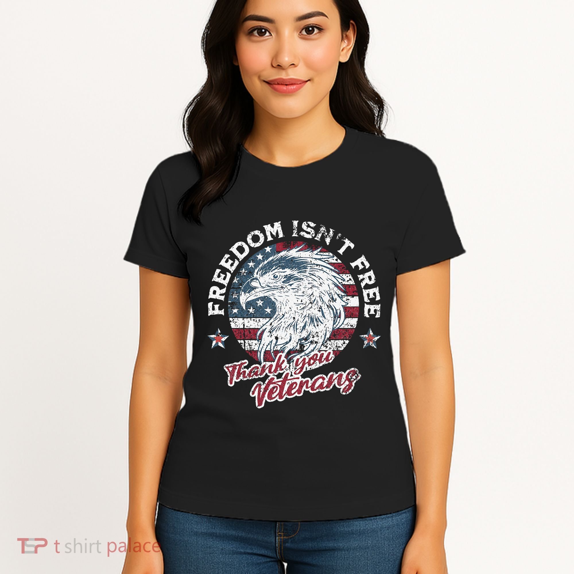 Freedom IsnT Free Thank You Veterans Memorial Day Patriotic Women's T-Shirt
