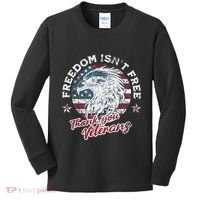 Freedom IsnT Free Thank You Veterans Memorial Day Patriotic Kids Long Sleeve Shirt thumb 0
