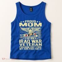 Freedom Isn't Free Proud Mom Of Iraq War Veteran Mother Gift Great Gift Tank Top thumb 2