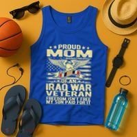 Freedom Isn't Free Proud Mom Of Iraq War Veteran Mother Gift Great Gift Tank Top thumb 4