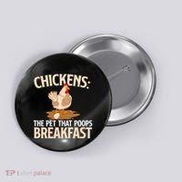 Fluent In Fowl Language Farm Animal Poultry Owner Button thumb 0