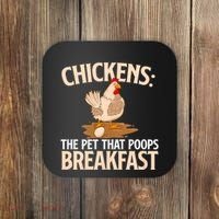 Fluent In Fowl Language Farm Animal Poultry Owner Coaster thumb 0