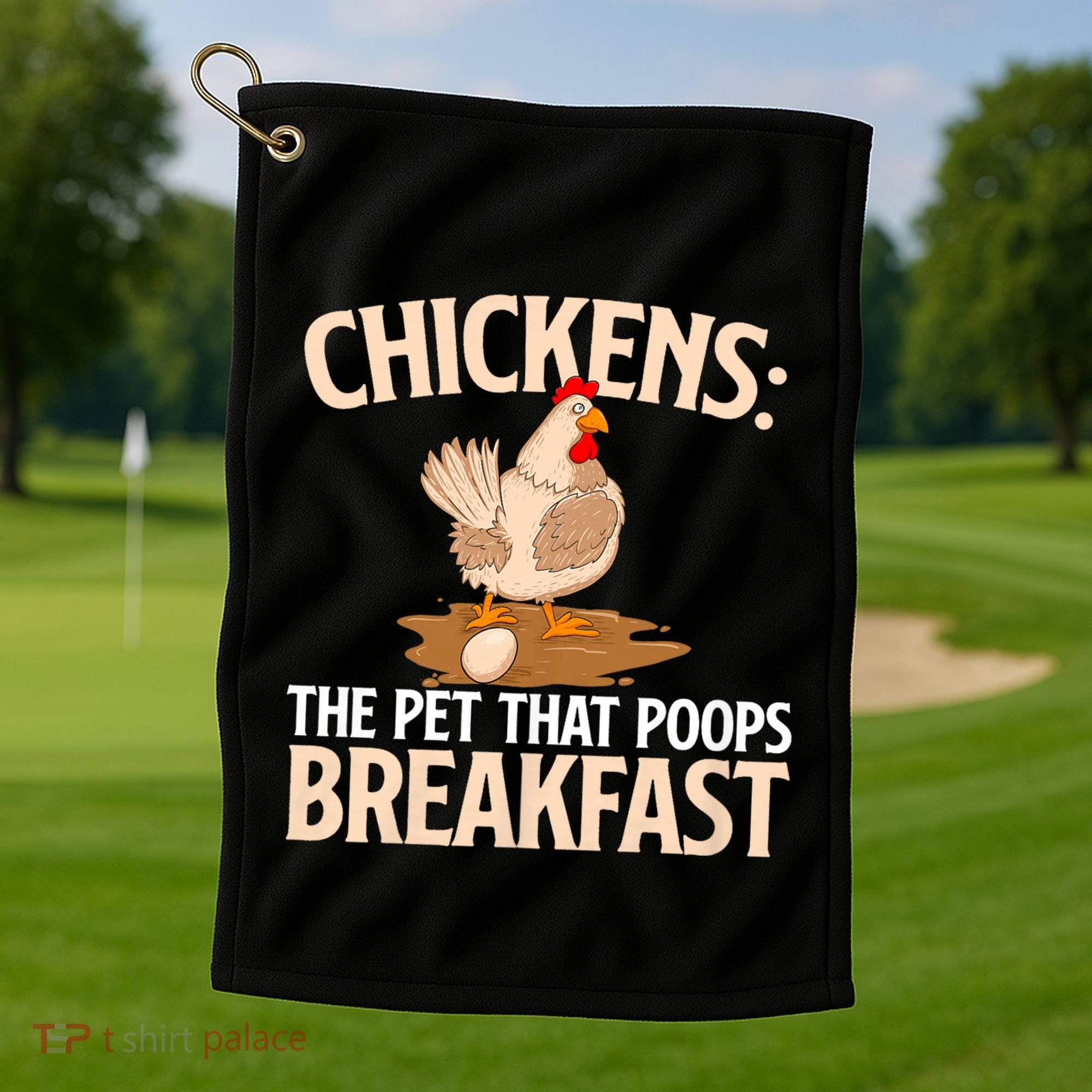 Fluent In Fowl Language Farm Animal Poultry Owner Golf Towel