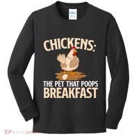 Fluent In Fowl Language Farm Animal Poultry Owner Kids Long Sleeve Shirt thumb 0