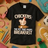 Fluent In Fowl Language Farm Animal Poultry Owner Kids T-Shirt thumb 3
