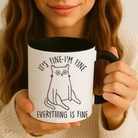 Funny It's Fine I'm Fine Everything Is Fine Coffee Mug thumb 3