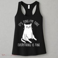 Funny It's Fine I'm Fine Everything Is Fine Women's Tank Top thumb 3
