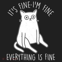 Funny It's Fine I'm Fine Everything Is Fine Golf Towel thumb 3