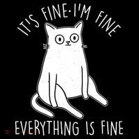 Funny It's Fine I'm Fine Everything Is Fine Women's Long Sleeve Shirt thumb 2