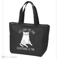 Funny It's Fine I'm Fine Everything Is Fine Tote Bag thumb 3