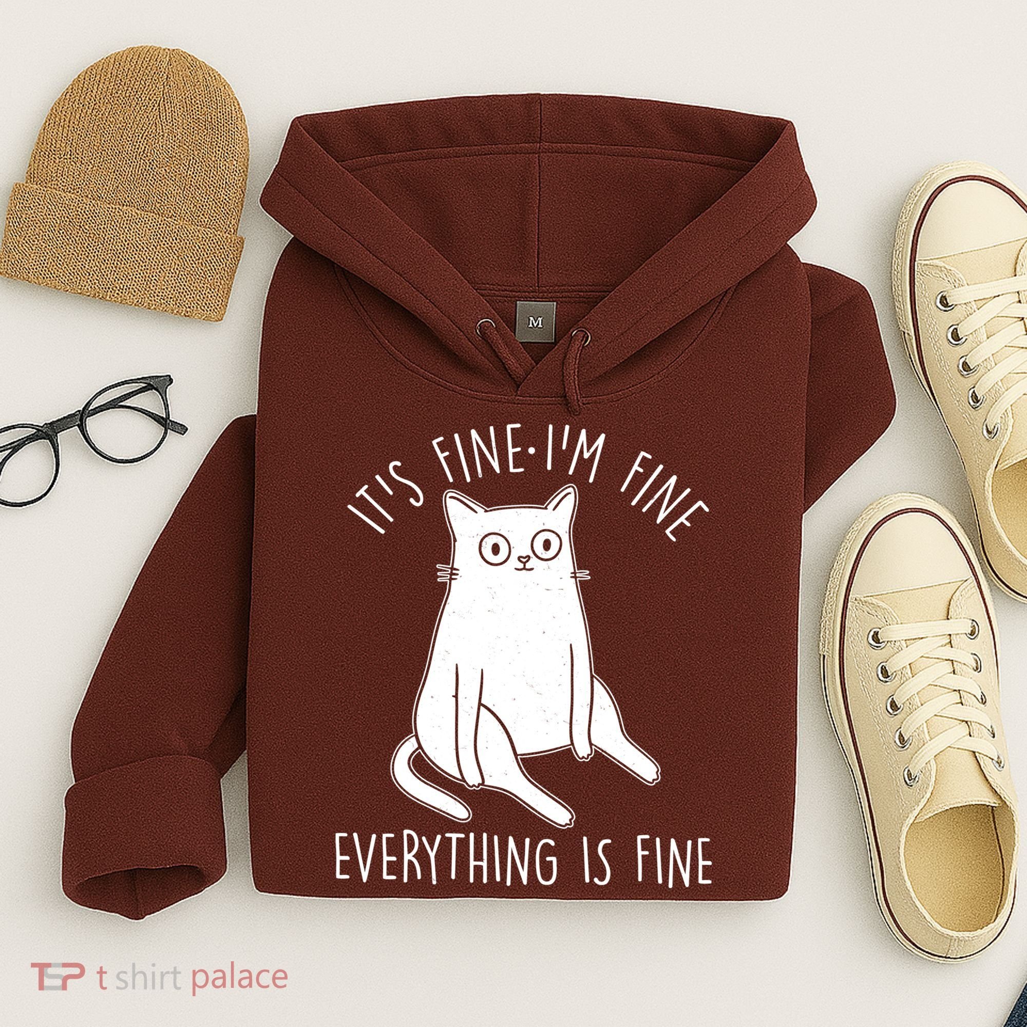 Funny It's Fine I'm Fine Everything Is Fine Hoodie