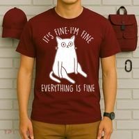 Funny It's Fine I'm Fine Everything Is Fine T-Shirt thumb 6
