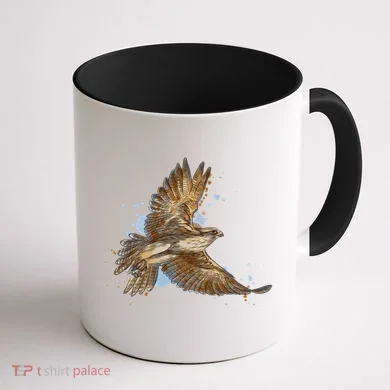 Falcon In Flight From A Splash Coffee Mug back