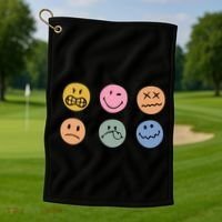 Face Icon Golf Towel thumb 1