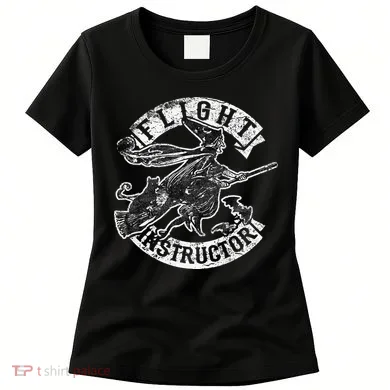 Flight Instructor Funny Halloween Witch Costume Gift Women's T-Shirt